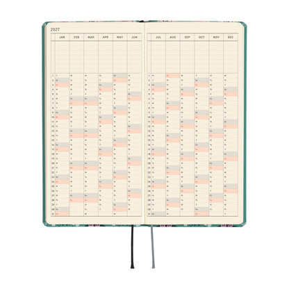2027 Hobonichi Weeks Yumi Kitagishi: White Cat Wallpaper《ENG/Tall & Slim/Jan start》