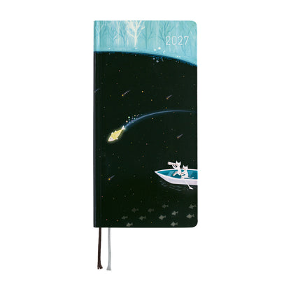 2027 Hobonichi Weeks Hiroko Kubota: Meteor Shower in the Light Blue Forest《ENG/Tall & Slim/Jan start》