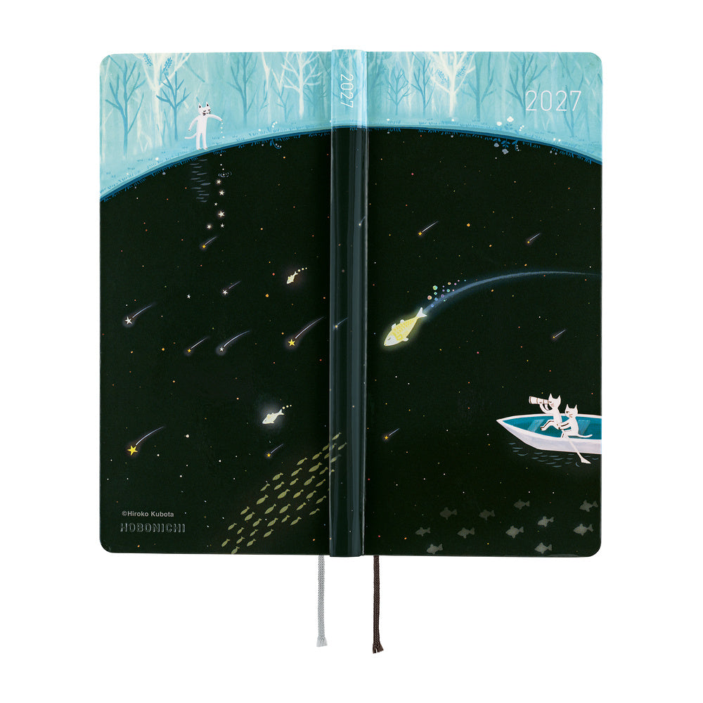 2027 Hobonichi Weeks Hiroko Kubota: Meteor Shower in the Light Blue Forest《ENG/Tall & Slim/Jan start》