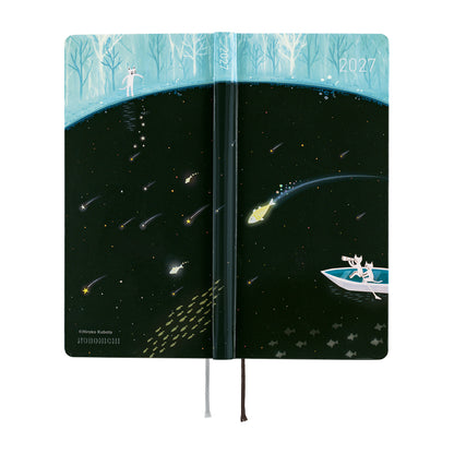 2027 Hobonichi Weeks Hiroko Kubota: Meteor Shower in the Light Blue Forest《ENG/Tall & Slim/Jan start》