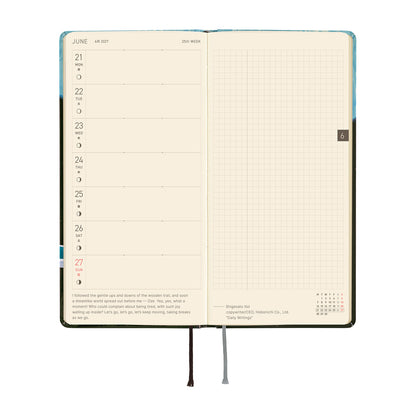 2027 Hobonichi Weeks Hiroko Kubota: Meteor Shower in the Light Blue Forest《ENG/Tall & Slim/Jan start》