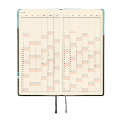 2027 Hobonichi Weeks Hiroko Kubota: Meteor Shower in the Light Blue Forest《ENG/Tall & Slim/Jan start》