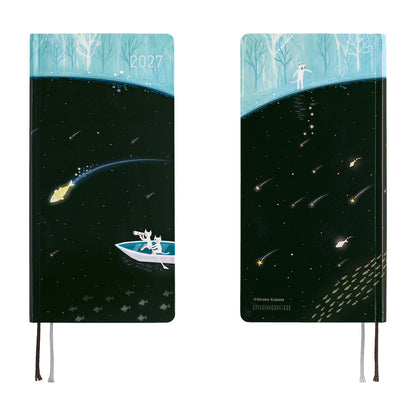 2027 Hobonichi Weeks Hiroko Kubota: Meteor Shower in the Light Blue Forest《ENG/Tall & Slim/Jan start》