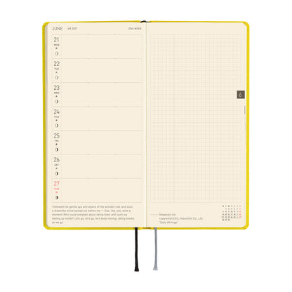 2027 Hobonichi Weeks MEGA Colors: Canaria Yellow《ENG/Tall & Slim/MEGA/Jan start》