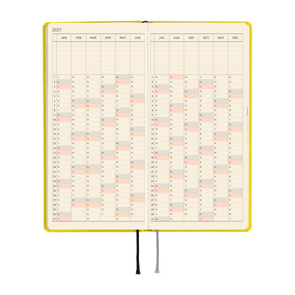 2027 Hobonichi Weeks MEGA Colors: Canaria Yellow《ENG/Tall & Slim/MEGA/Jan start》