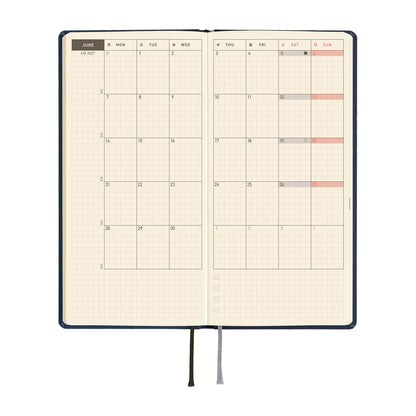 2027 Hobonichi Weeks MEGA Colors: Midnight Blue《ENG/Tall & Slim/MEGA/Jan start》