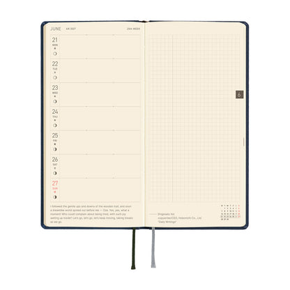 2027 Hobonichi Weeks MEGA Colors: Midnight Blue《ENG/Tall & Slim/MEGA/Jan start》