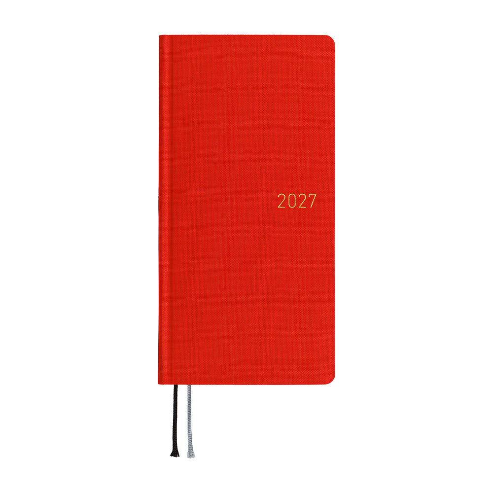 2027 Hobonichi Weeks MEGA Colors: Poppy Red《ENG/Tall & Slim/MEGA/Jan start》