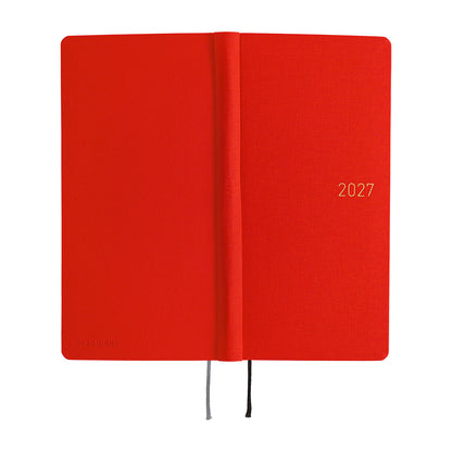 2027 Hobonichi Weeks MEGA Colors: Poppy Red《ENG/Tall & Slim/MEGA/Jan start》