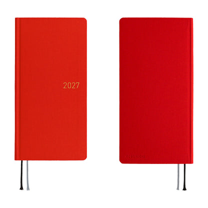 2027 Hobonichi Weeks MEGA Colors: Poppy Red《ENG/Tall & Slim/MEGA/Jan start》