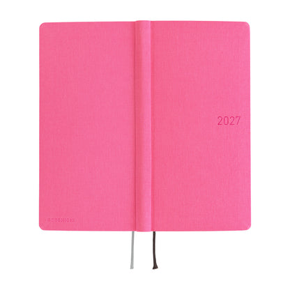 2027 Hobonichi Weeks MEGA Colors: Pink Sapphire《ENG/Tall & Slim/MEGA/Jan start》