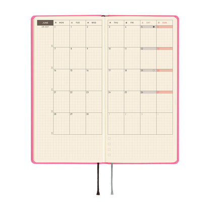 2027 Hobonichi Weeks MEGA Colors: Pink Sapphire《ENG/Tall & Slim/MEGA/Jan start》