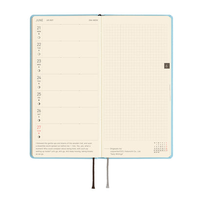 2027 Hobonichi Weeks MEGA Colors: Sea Glass《ENG/Tall & Slim/MEGA/Jan start》