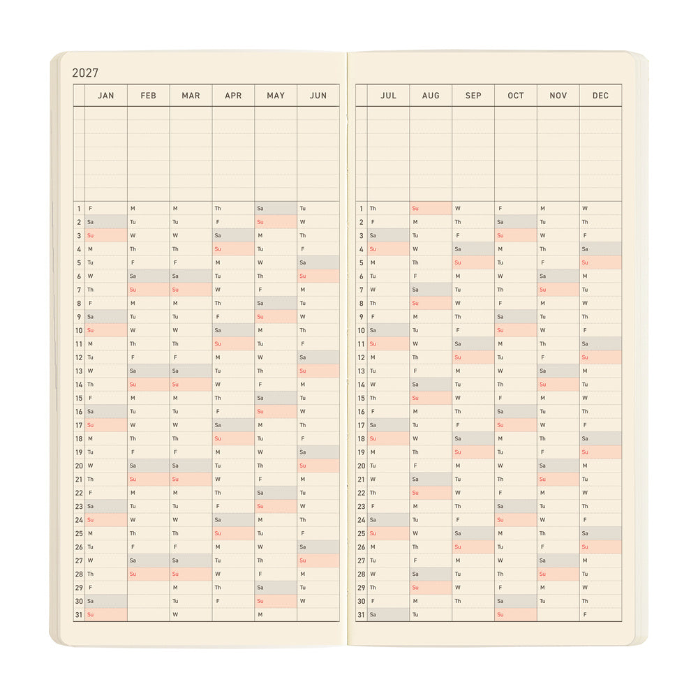 2027 Hobonichi Weeks MEGA Sneaker: Lime Green《ENG/Tall & Slim/MEGA/Jan start》
