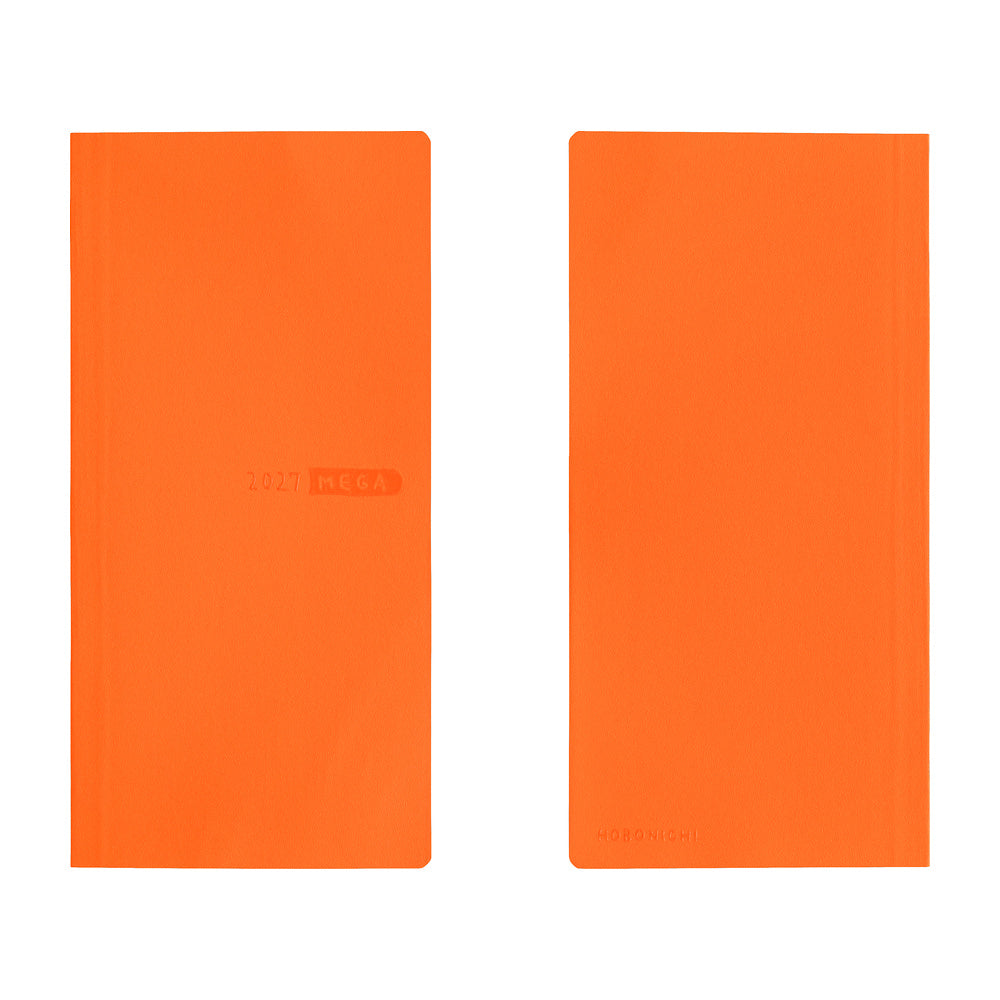2027 Hobonichi Weeks MEGA Sneaker: Mandarin Orange《ENG/Tall & Slim/MEGA/Jan start》