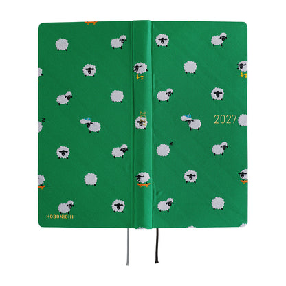 2027 Hobonichi Weeks MEGA Bow & Tie: Sheep Sheep Sheep《ENG/Tall & Slim/MEGA/Jan start》