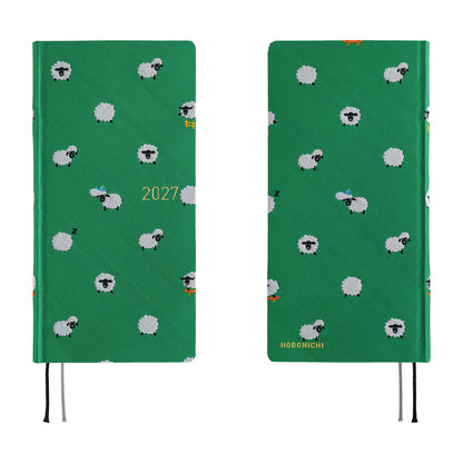 2027 Hobonichi Weeks MEGA Bow & Tie: Sheep Sheep Sheep《ENG/Tall & Slim/MEGA/Jan start》