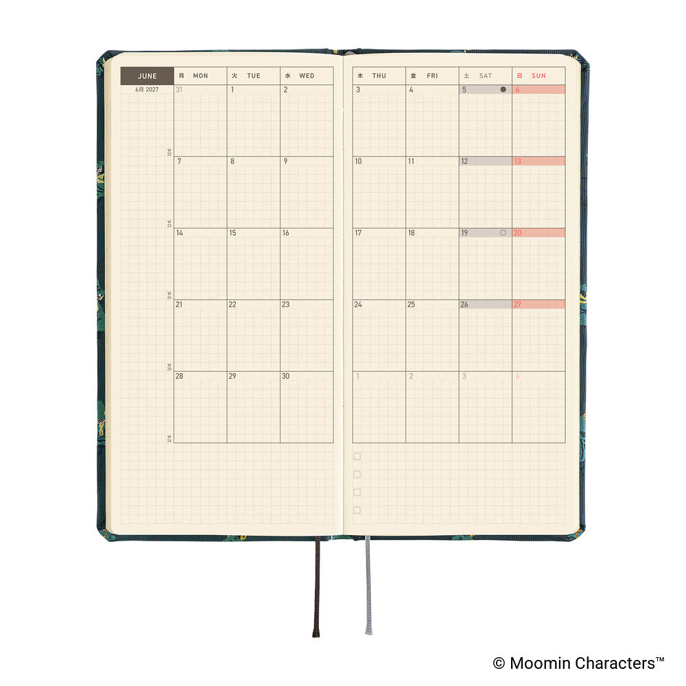 2027 Hobonichi Weeks Moomin: A Day in the Life of Snufkin《ENG/Tall & Slim/Jan start》