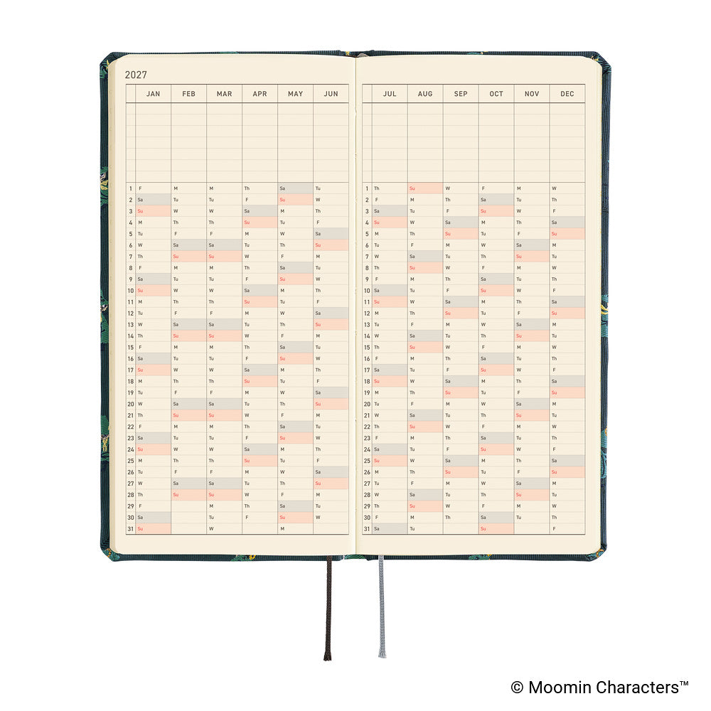 2027 Hobonichi Weeks Moomin: A Day in the Life of Snufkin《ENG/Tall & Slim/Jan start》