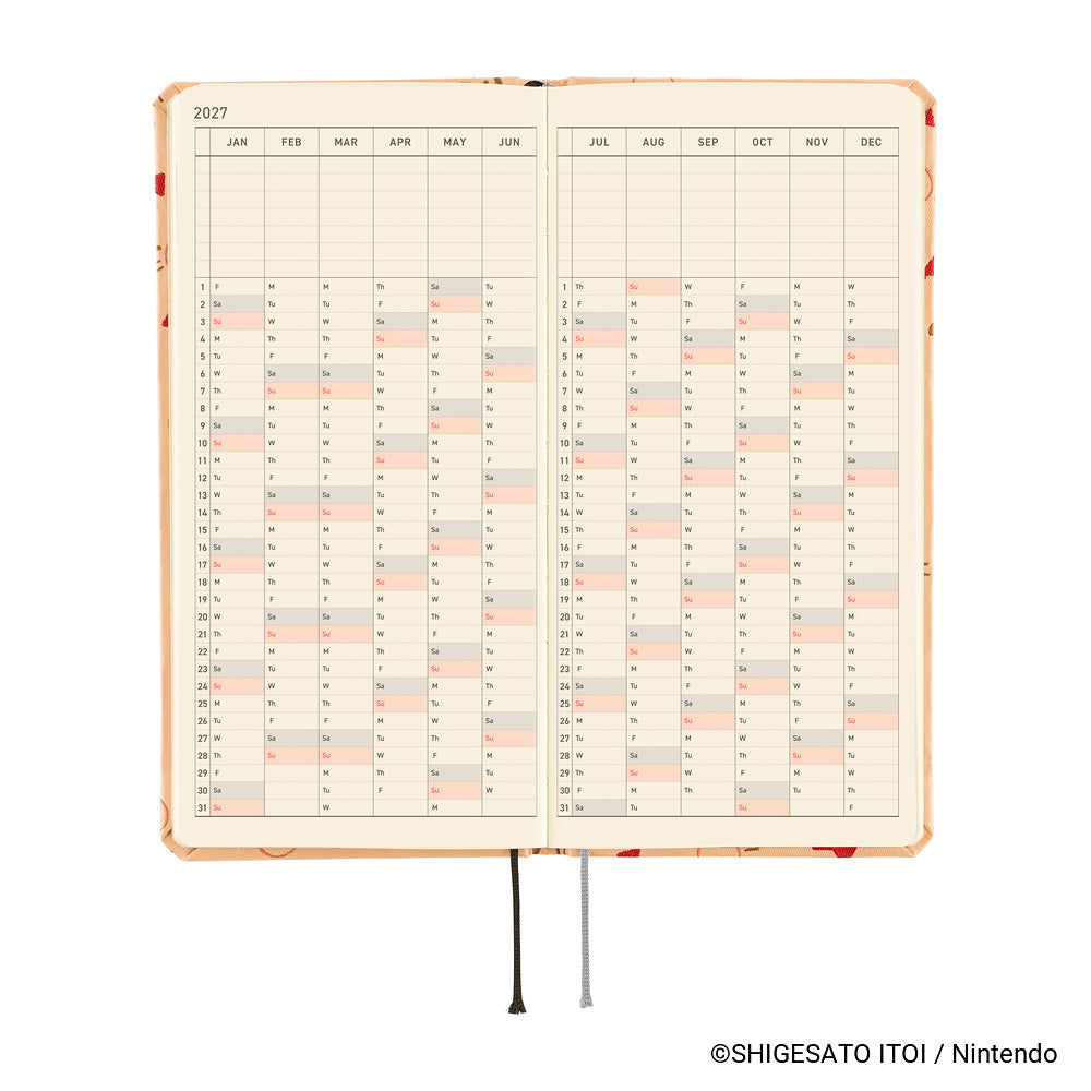 2027 Hobonichi Weeks MOTHER: Mr. Saturn Pattern《ENG/Tall & Slim/Jan start》