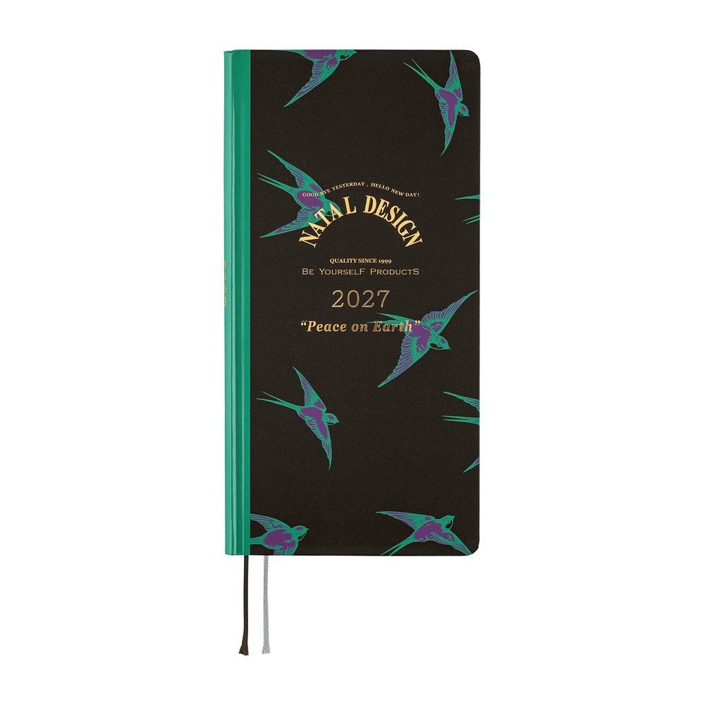 2027 Hobonichi Weeks Natal Design: Lucky Swallow《ENG/Tall & Slim/Jan start》