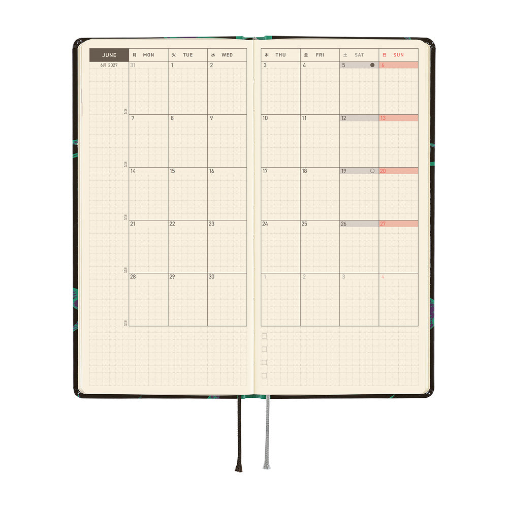 2027 Hobonichi Weeks Natal Design: Lucky Swallow《ENG/Tall & Slim/Jan start》