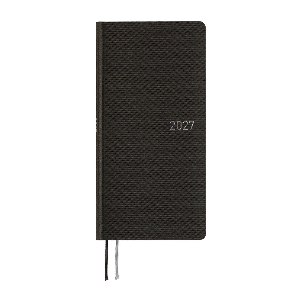 2027 Hobonichi Weeks Paper Series: Black Argyle《ENG/Tall & Slim/Jan start》