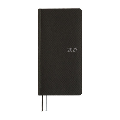 2027 Hobonichi Weeks Paper Series: Black Argyle《ENG/Tall & Slim/Jan start》