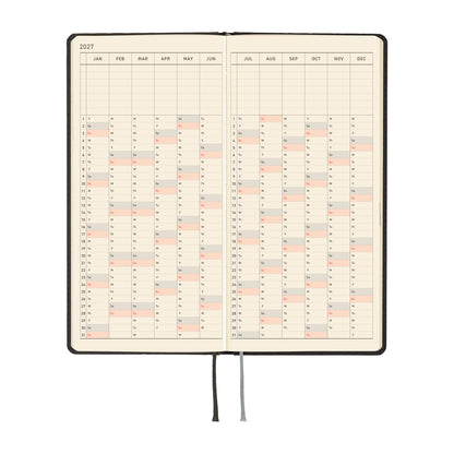 2027 Hobonichi Weeks Paper Series: Black Argyle《ENG/Tall & Slim/Jan start》