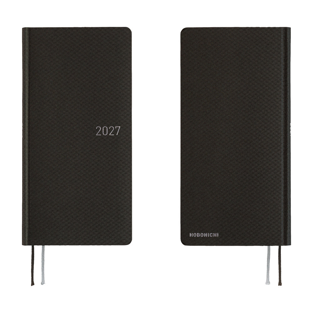 2027 Hobonichi Weeks Paper Series: Black Argyle《ENG/Tall & Slim/Jan start》