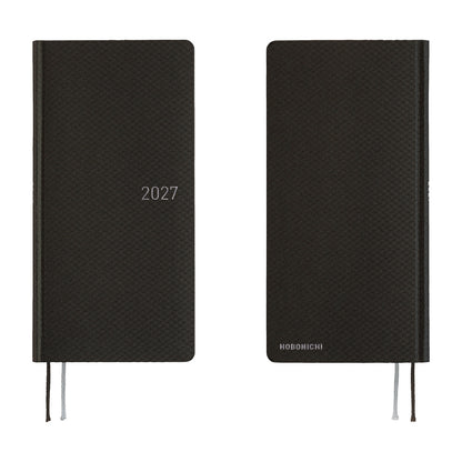 2027 Hobonichi Weeks Paper Series: Black Argyle《ENG/Tall & Slim/Jan start》