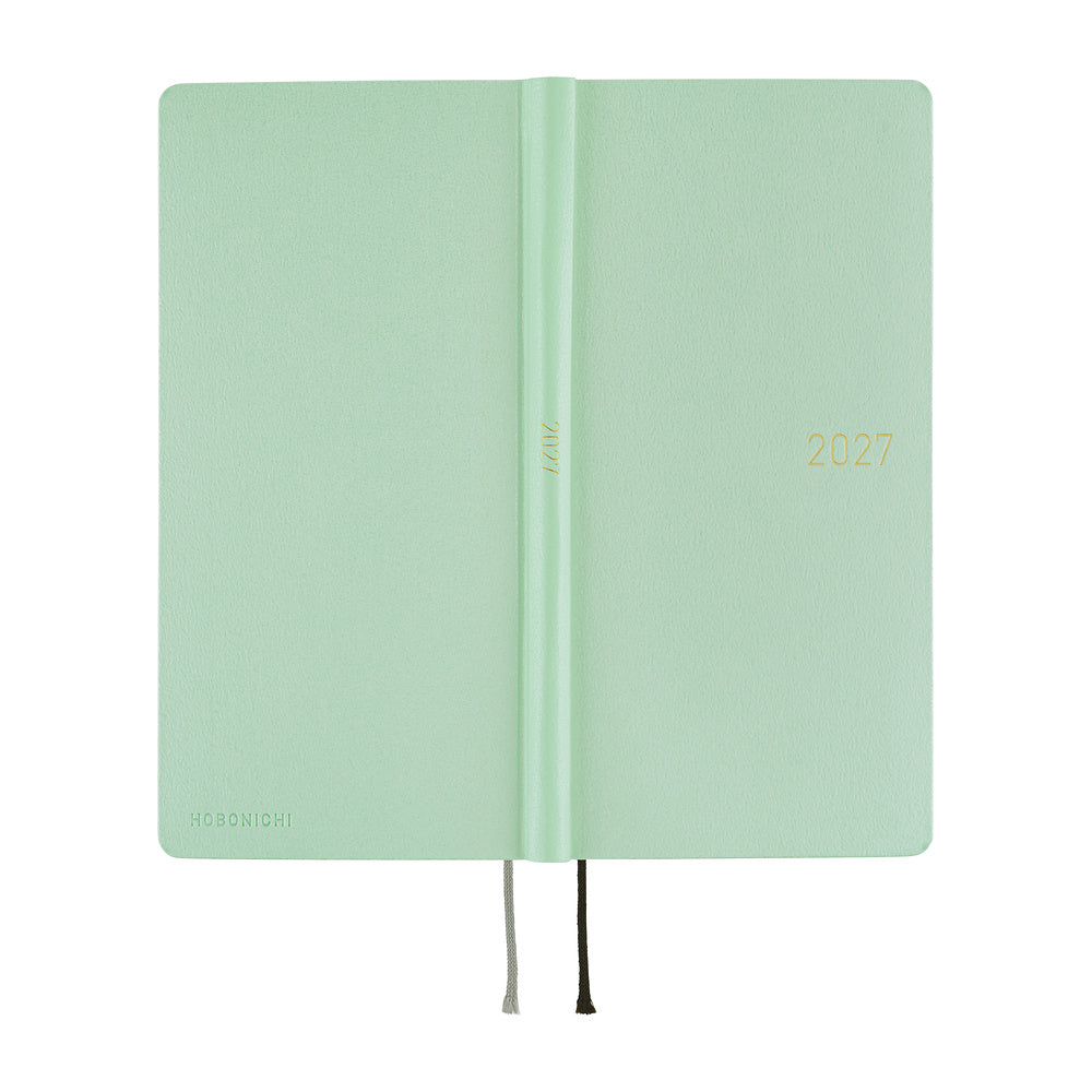 2027 Hobonichi Weeks Paper Series: Frosty Jade《ENG/Tall & Slim/Jan start》