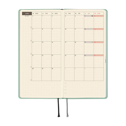 2027 Hobonichi Weeks Paper Series: Frosty Jade《ENG/Tall & Slim/Jan start》