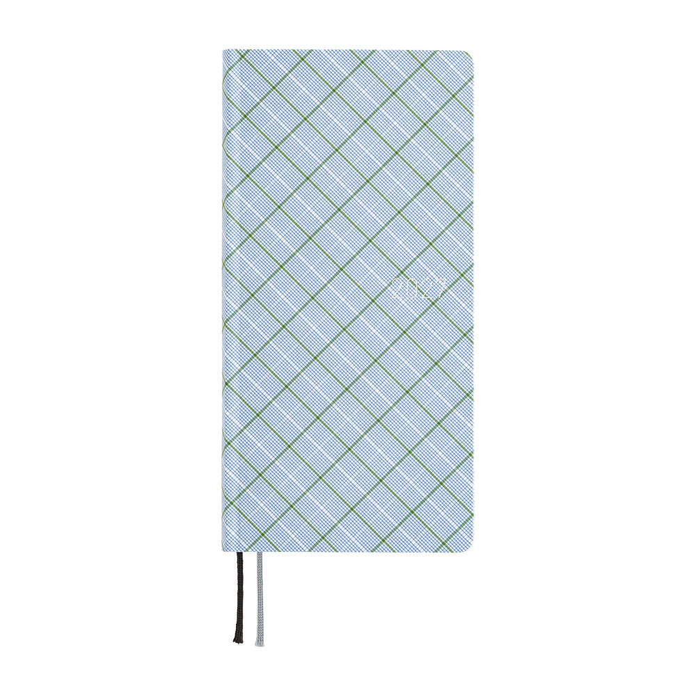2027 Hobonichi Weeks Shirt Fabric: Graph Plaid《ENG/Tall & Slim/Jan start》