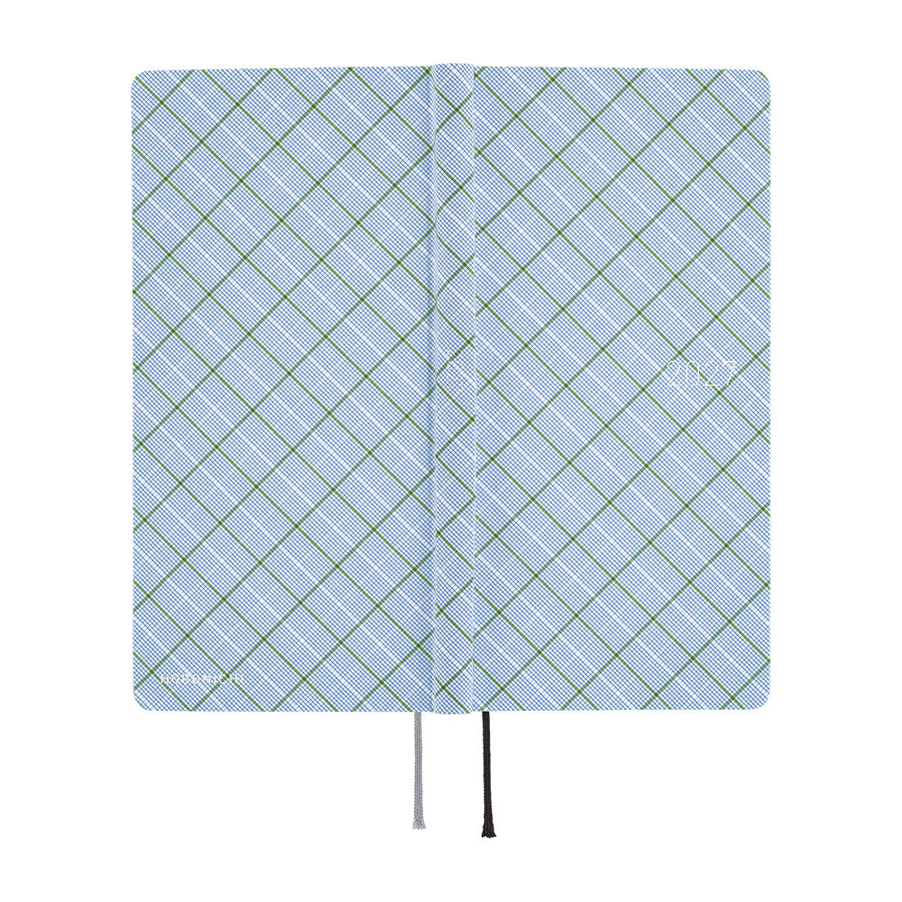 2027 Hobonichi Weeks Shirt Fabric: Graph Plaid《ENG/Tall & Slim/Jan start》