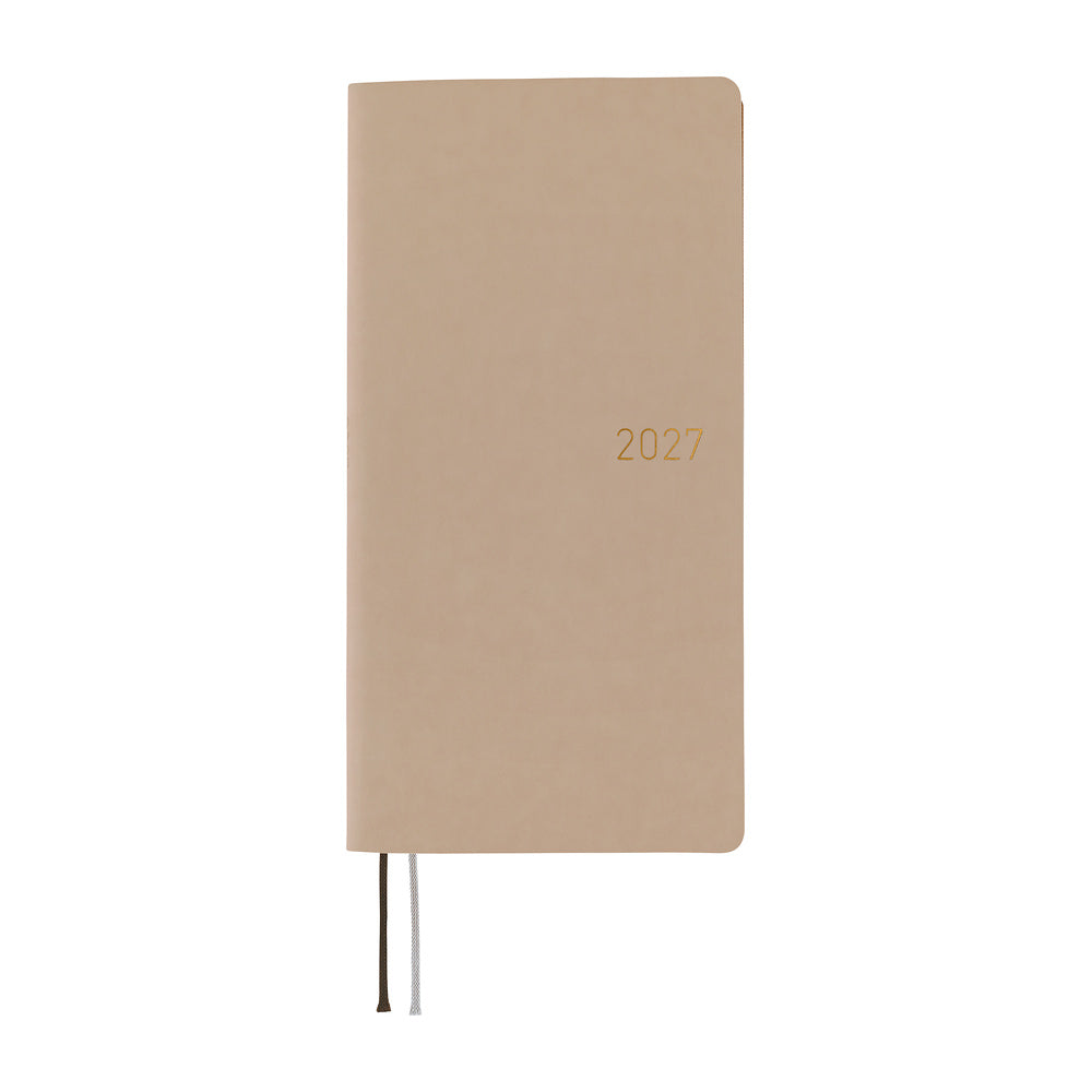 2027 Hobonichi Weeks Smooth: Cafe au Lait《ENG/Tall & Slim/Jan start》