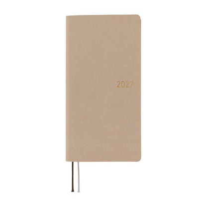 2027 Hobonichi Weeks Smooth: Cafe au Lait《ENG/Tall & Slim/Jan start》