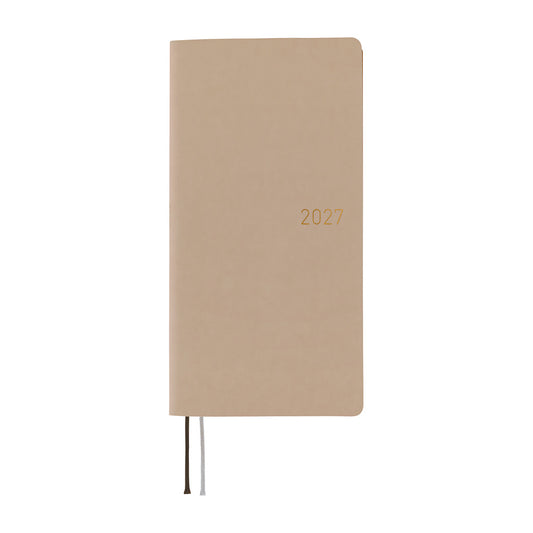 2027 Hobonichi Weeks Smooth: Cafe au Lait《ENG/Tall & Slim/Jan start》