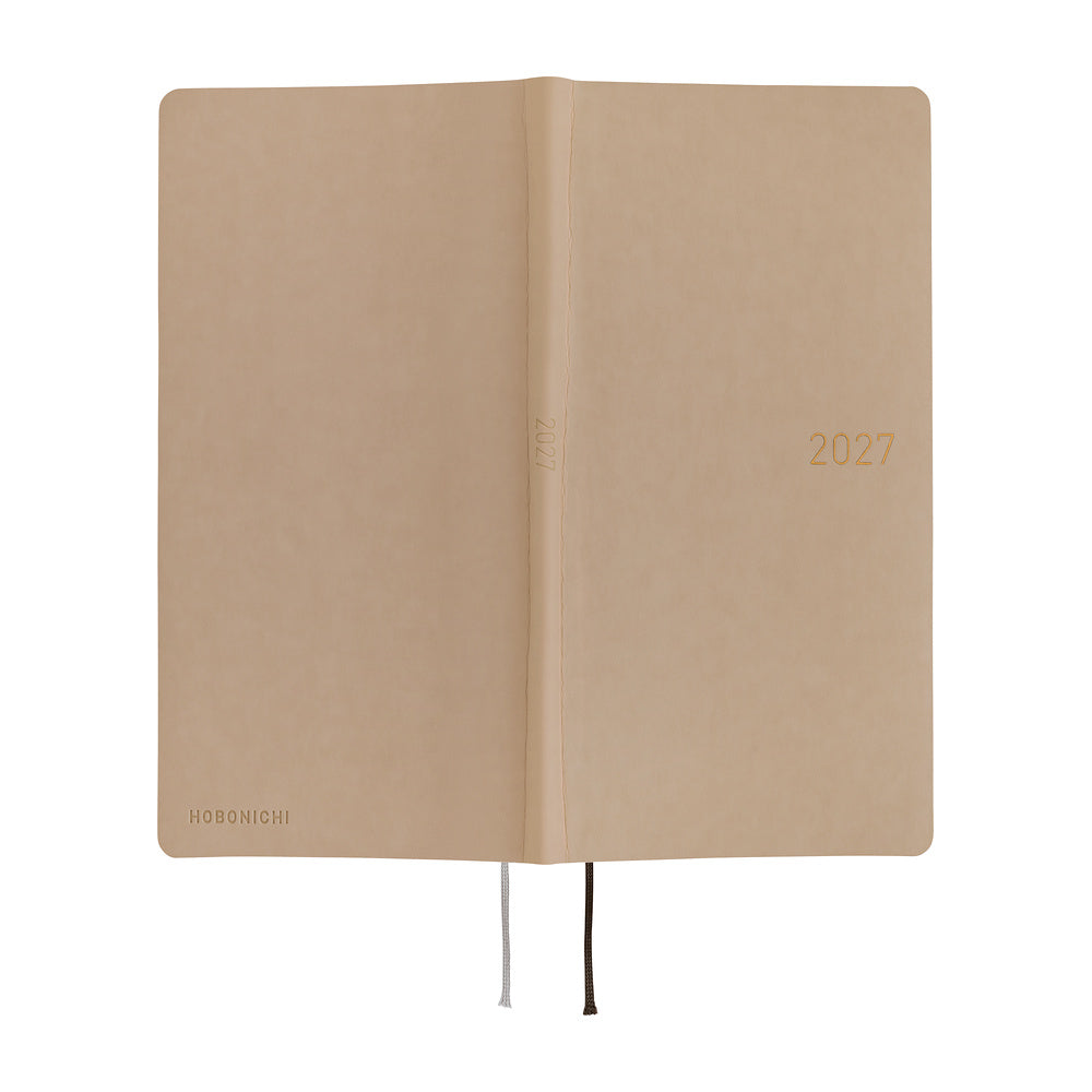 2027 Hobonichi Weeks Smooth: Cafe au Lait《ENG/Tall & Slim/Jan start》