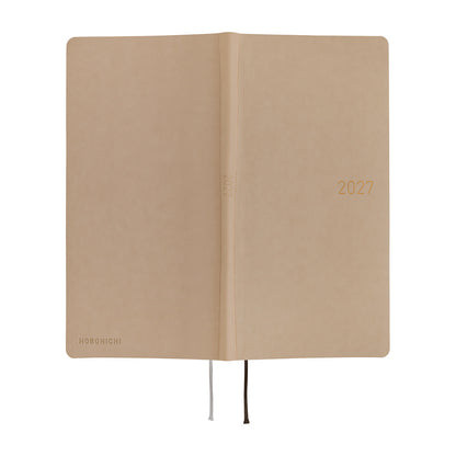2027 Hobonichi Weeks Smooth: Cafe au Lait《ENG/Tall & Slim/Jan start》
