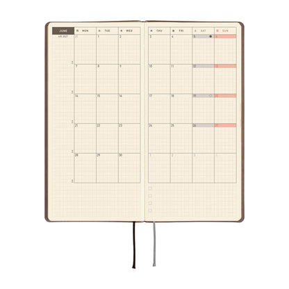 2027 Hobonichi Weeks Smooth: Cafe au Lait《ENG/Tall & Slim/Jan start》