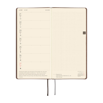 2027 Hobonichi Weeks Smooth: Cafe au Lait《ENG/Tall & Slim/Jan start》