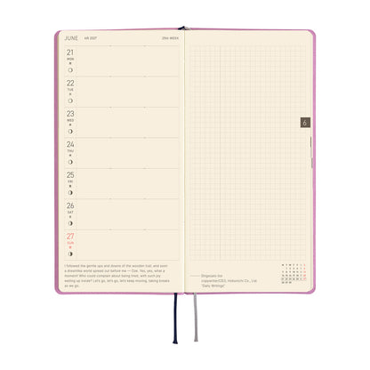 2027 Hobonichi Weeks Smooth: Lavender Milk 《ENG/Tall & Slim/Jan start》