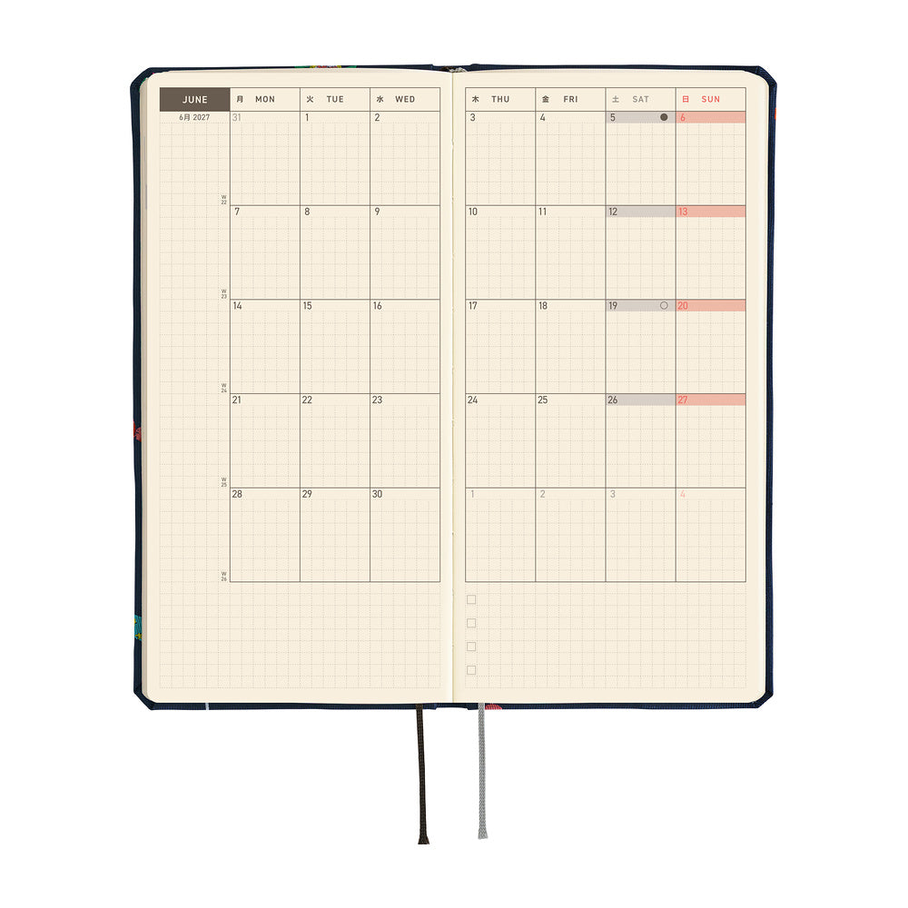 2027 Hobonichi Weeks Bow & Tie: Candy Dream《ENG/Tall & Slim/Jan start》