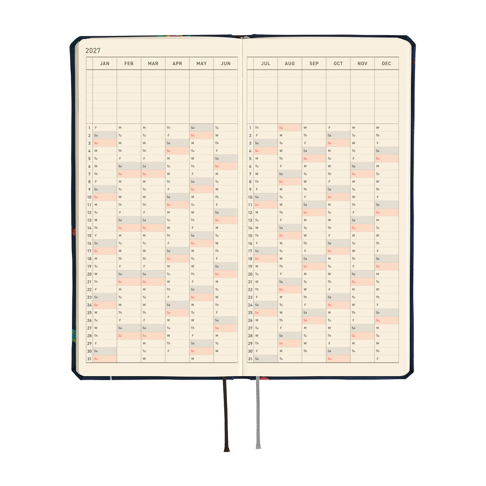 2027 Hobonichi Weeks Bow & Tie: Candy Dream《ENG/Tall & Slim/Jan start》