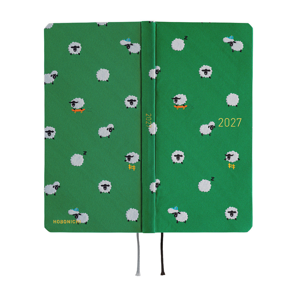2027 Hobonichi Weeks Bow & Tie: Sheep Sheep Sheep《ENG/Tall & Slim/Jan start》