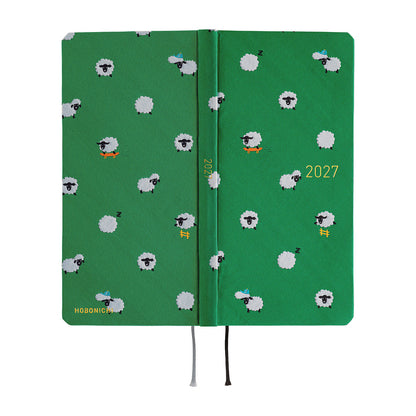 2027 Hobonichi Weeks Bow & Tie: Sheep Sheep Sheep《ENG/Tall & Slim/Jan start》