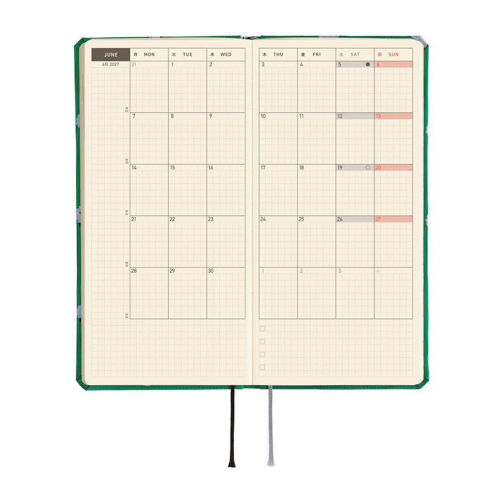2027 Hobonichi Weeks Bow & Tie: Sheep Sheep Sheep《ENG/Tall & Slim/Jan start》