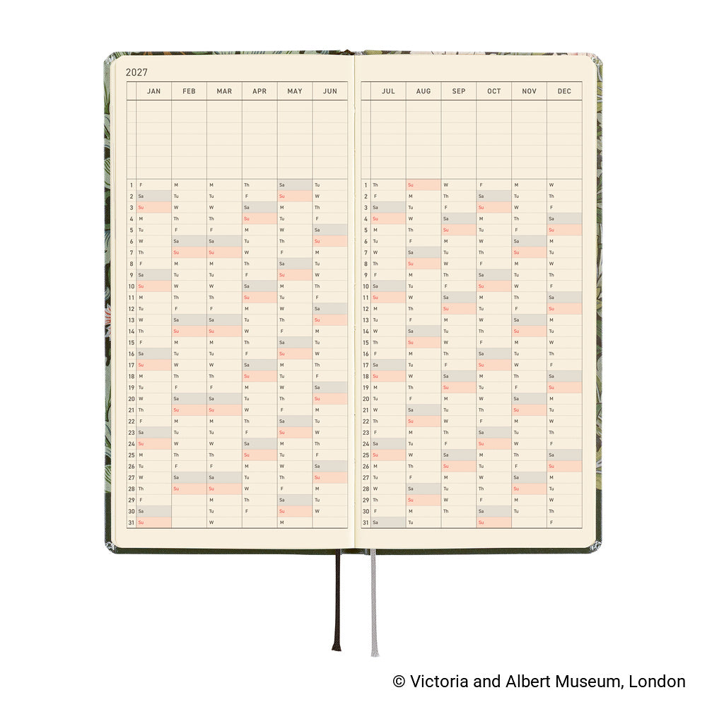 2027 Hobonichi Weeks V&A Series: Leicester《ENG/Tall & Slim/Jan start》