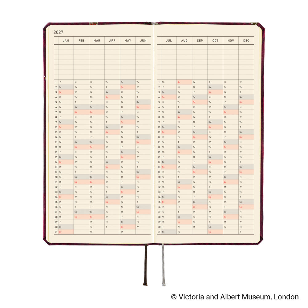 2027 Hobonichi Weeks V&A Series: Welcome to the V&A《ENG/Tall & Slim/Jan start》